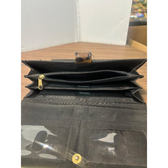 Leopard Print Safe Keeper Wallet Trifold Clutch Style Card Slots & ID Holder - Picture 12 of 14